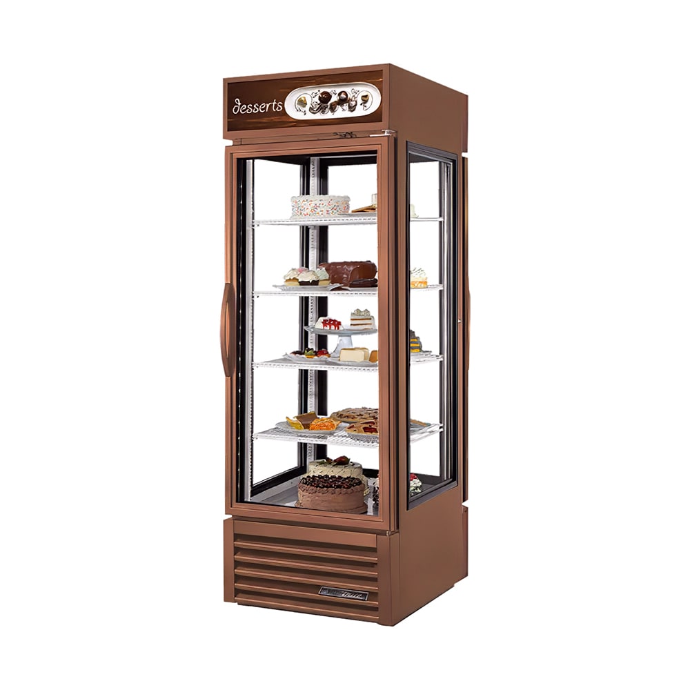 598-G4SM23PTHCTSL01C 28" Full Service Bakery Case w/ Straight Glass - (5) Levels, Copper, 11...