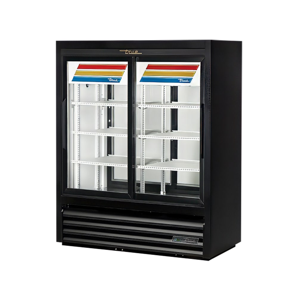 598-GDM41CPT48HCLD 48" GDM Series Two Section Pass Thru Glass Door Merchandiser - (2) Slidin...