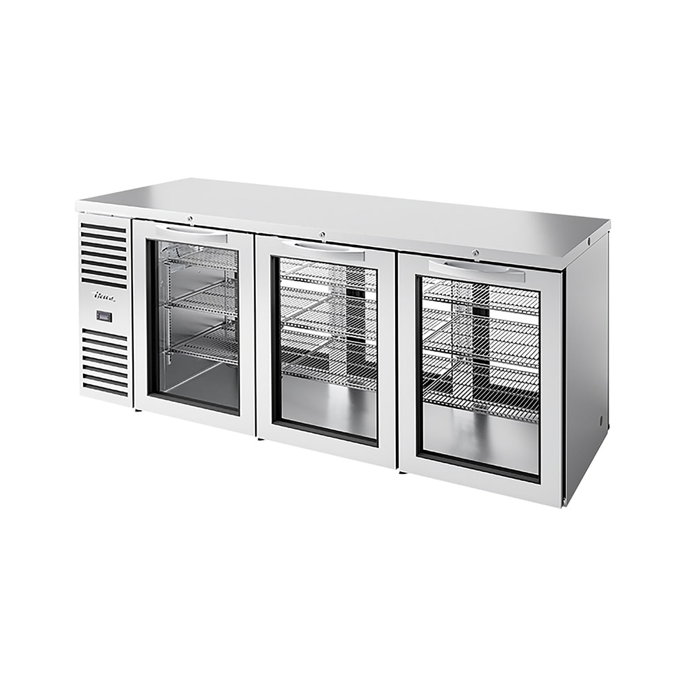 598-TBR84PTSZ1LSGG1 84" Bar Refrigerator - Swinging Glass Doors, Stainless, 115v