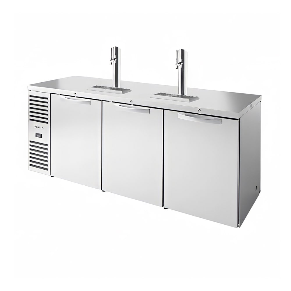 598-TDR84PTSZ1LSSSSS 84" Kegerator Pass-Thru Beer Dispenser w/ (3) Keg Capacity - (2) Column...