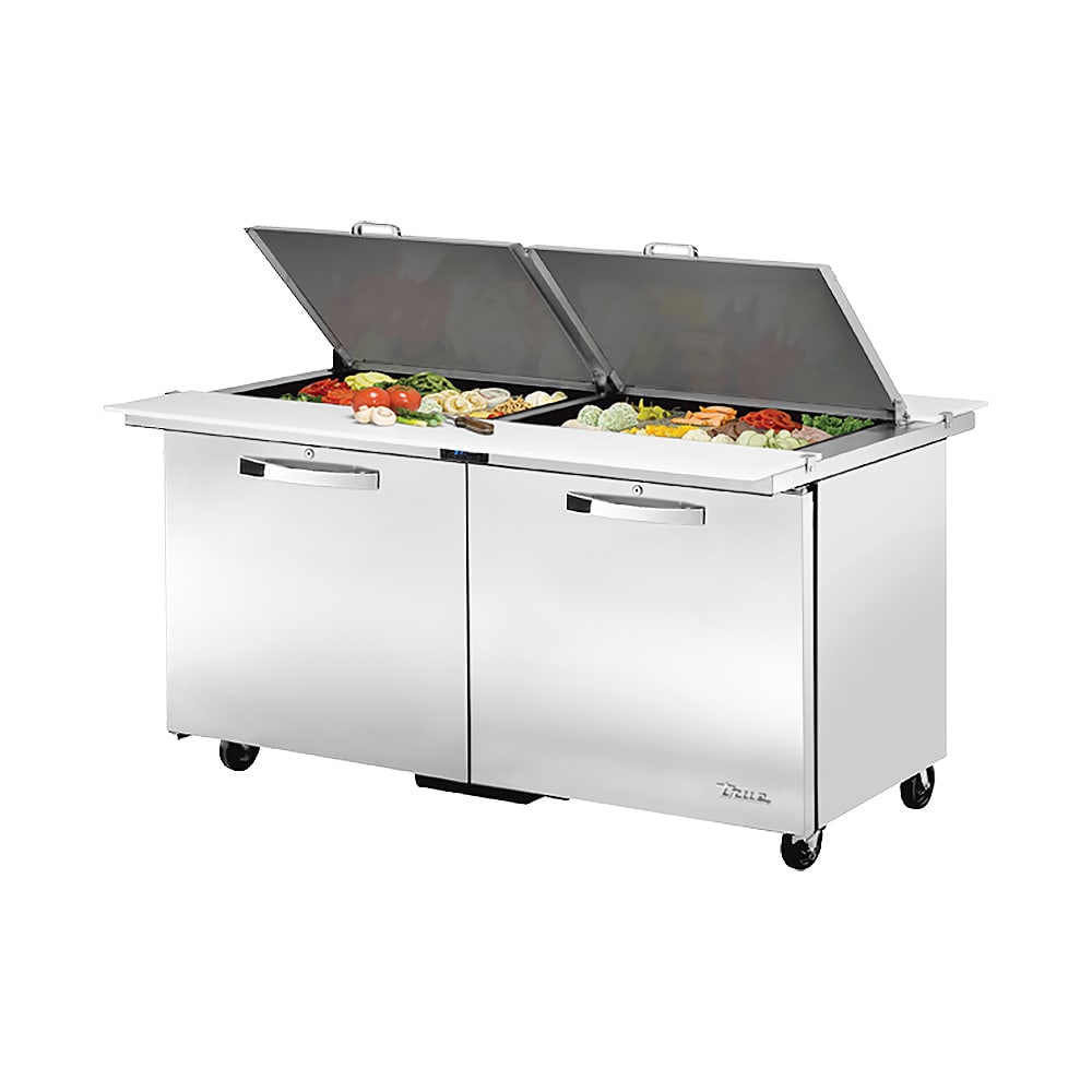 598-TSSU6024MBDSSTA2 60" Spec Series® Mega Top Dual Sided Sandwich/Salad Prep Table w/ Refri...