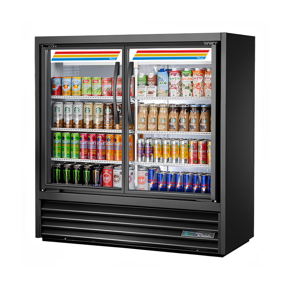 598-TVM48SL48HCVM01 46 7/8" TVM Series Two Section Glass Door Merchandiser - (2) Left/Right...