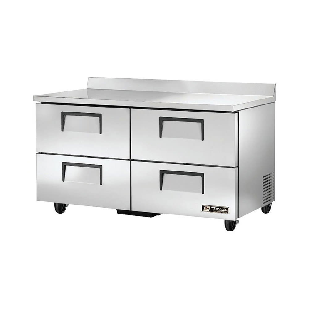 598-TWT60D4 60" Worktop Refrigerator w/ (2) Sections & (4) Drawers, 115v