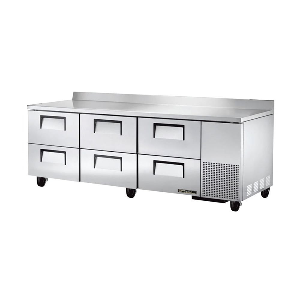 598-TWT93D6 93" Worktop Refrigerator w/ (3) Sections & (6) Drawers, 115v