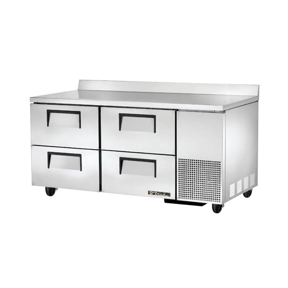 598-TWT67D4 67" Worktop Refrigerator w/ (2) Sections & (4) Drawers, 115v