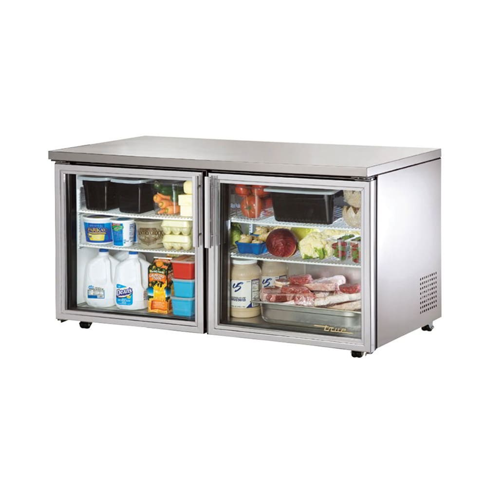 598-TUC60GLP 60" W Undercounter Refrigerator w/ (2) Sections & (2) Doors, 115v