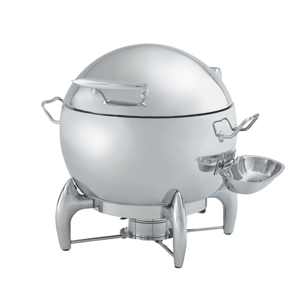 002-T3633 Round Chafer  w/ Hinged Lid & Chafing Fuel Heat