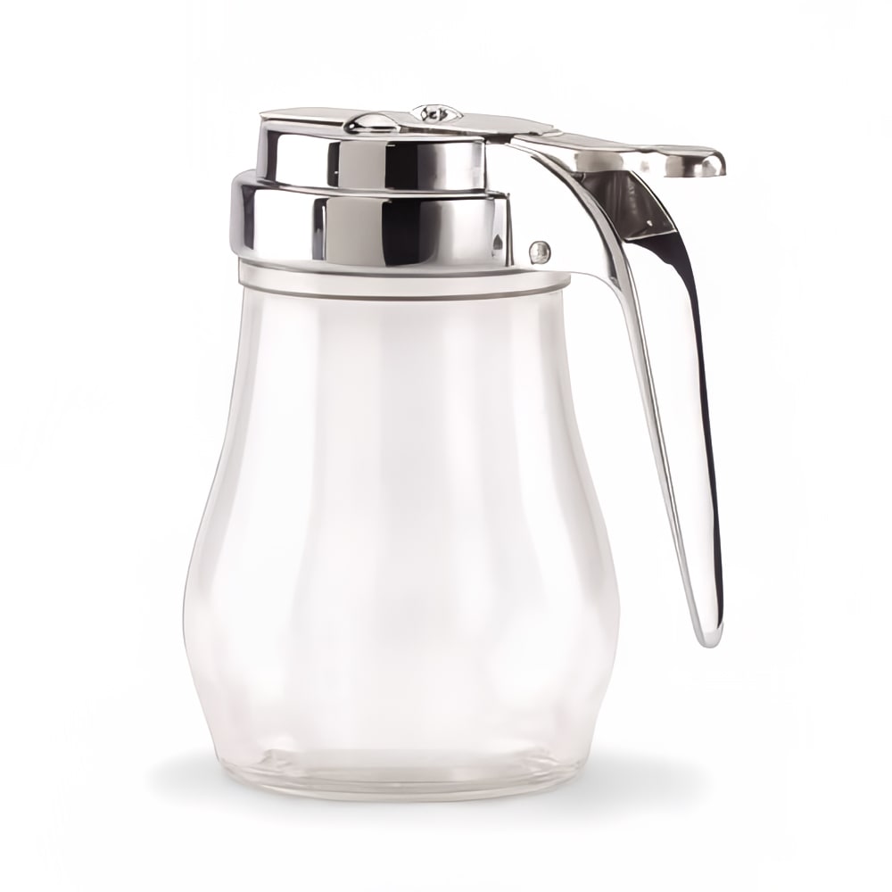 175-1206 7 oz Dripcut® Teardrop Dripcut Server - Polycarbonate, Chrome Top