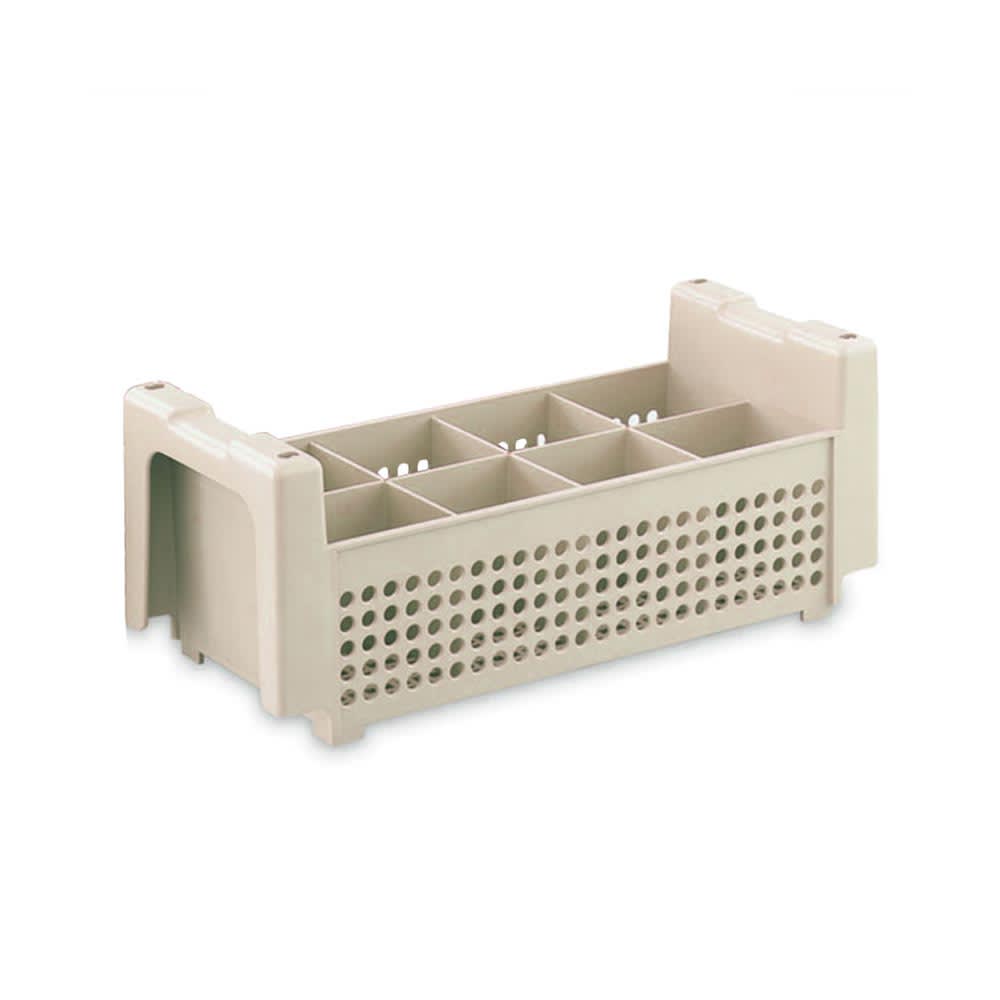175-1372 Flatware Basket - 8 Compartment, Handles, 16 7/8x8 1/8x5 7/8", Beige