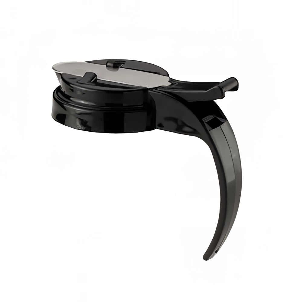 175-606T06 6 oz Syrup Server Cap - Black Plastic
