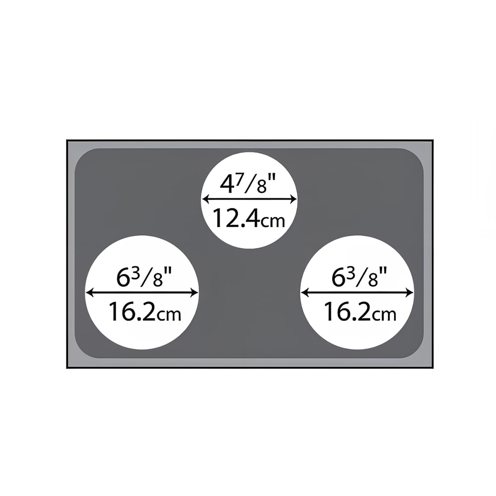 175-19193 Adapter Plate - 4 7/8" (2) 6 3/8" Hole For Inset, Stainless