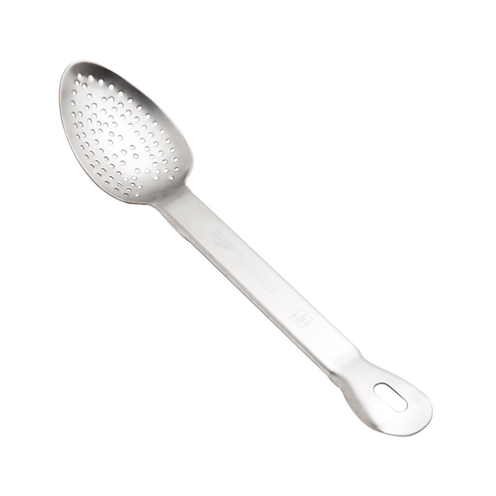 175-64404 13 1/4" Heavy-Duty Basting Spoon - Perforated, Satin-Finish Stainless Steel