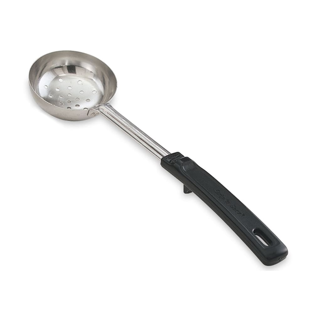 175-61170 4 oz Perforated Spoodle - Black Plastic Handle, Stainless