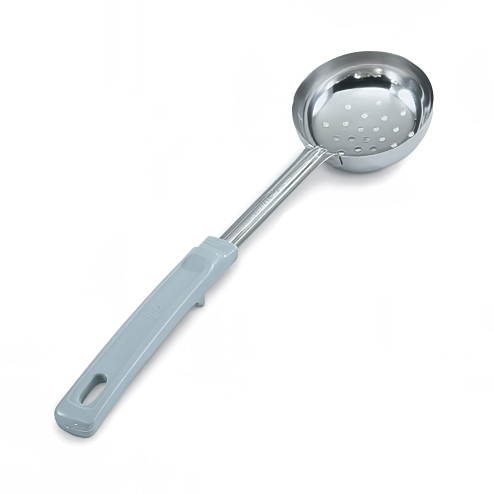 175-62170 4 oz Perforated Spoodle - Gray Poly Handle, Stainless