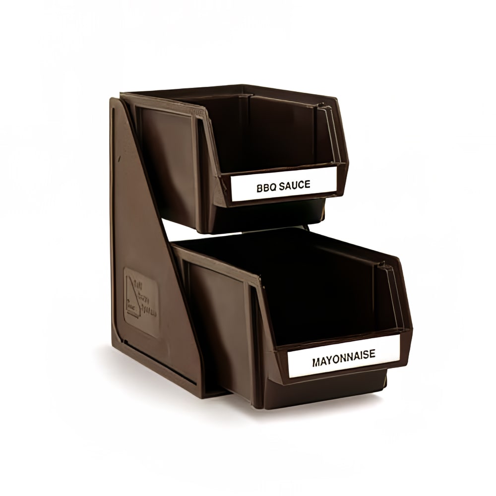 175-484001 Condiment Organizer w/ (2) Bins - Brown
