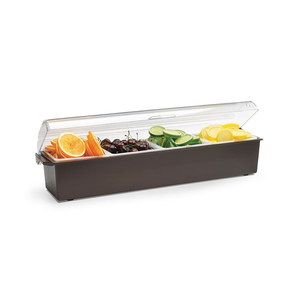 175-474501 (4) Compartment Bar Garnish Tray - Domed Lid