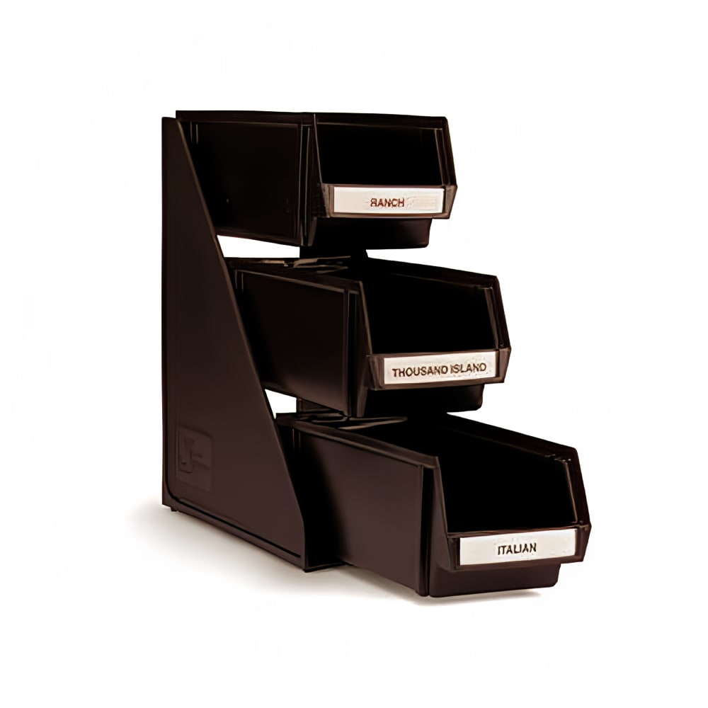 175-484301 Condiment Organizer w/ (3) Bins - Brown