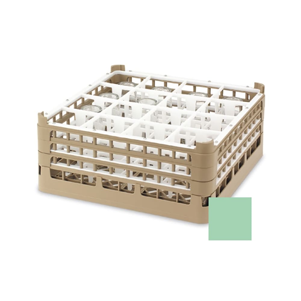 175-527211 Signature Glass Rack w/ (16) Compartments - Green