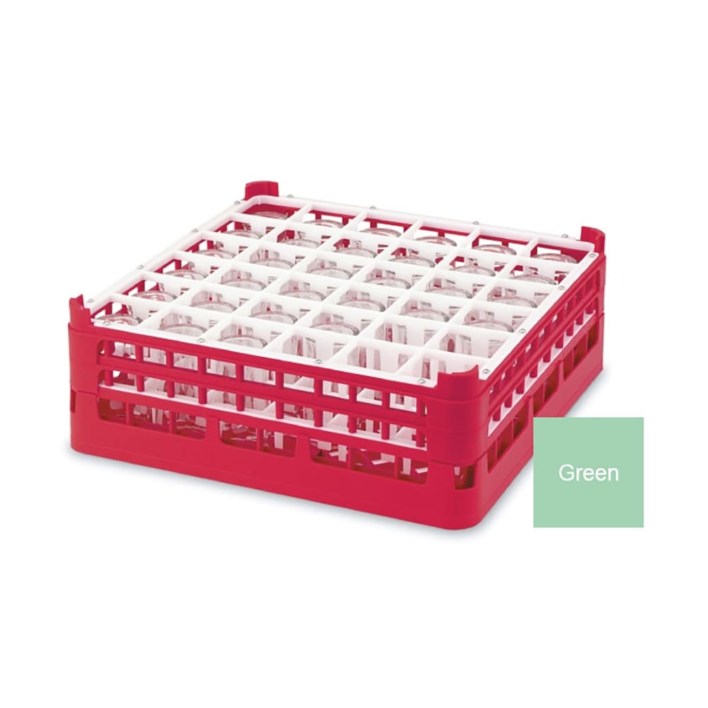 175-527161 Signature Glass Rack w/ (36) Compartments - Green