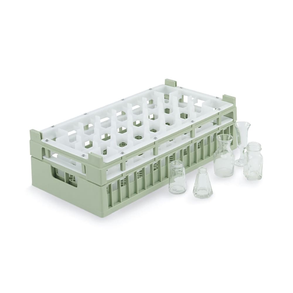 175-528281 Dishwasher Rack - 32 Compartment, Tall, Half-Size, Green