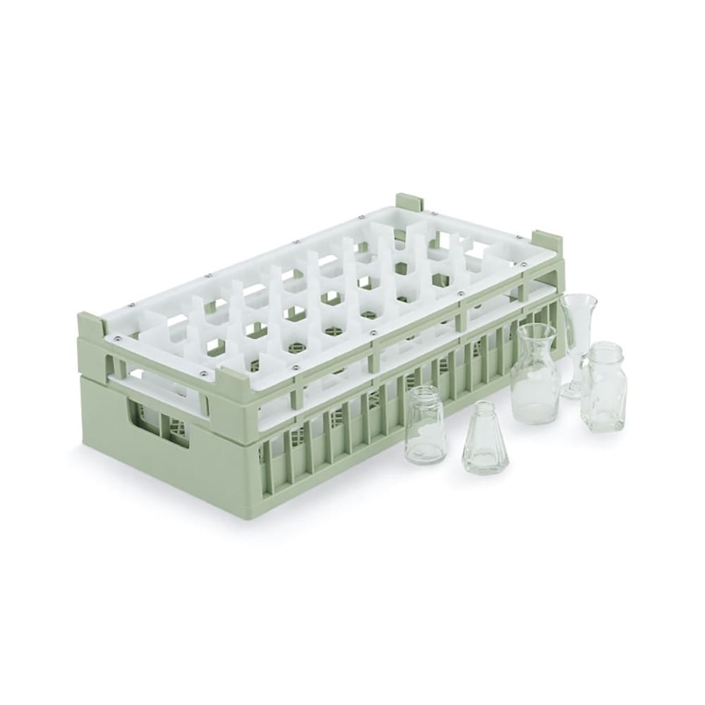 175-528151 Dishwasher Rack - 32 Compartment, Short, Half-Size, Green