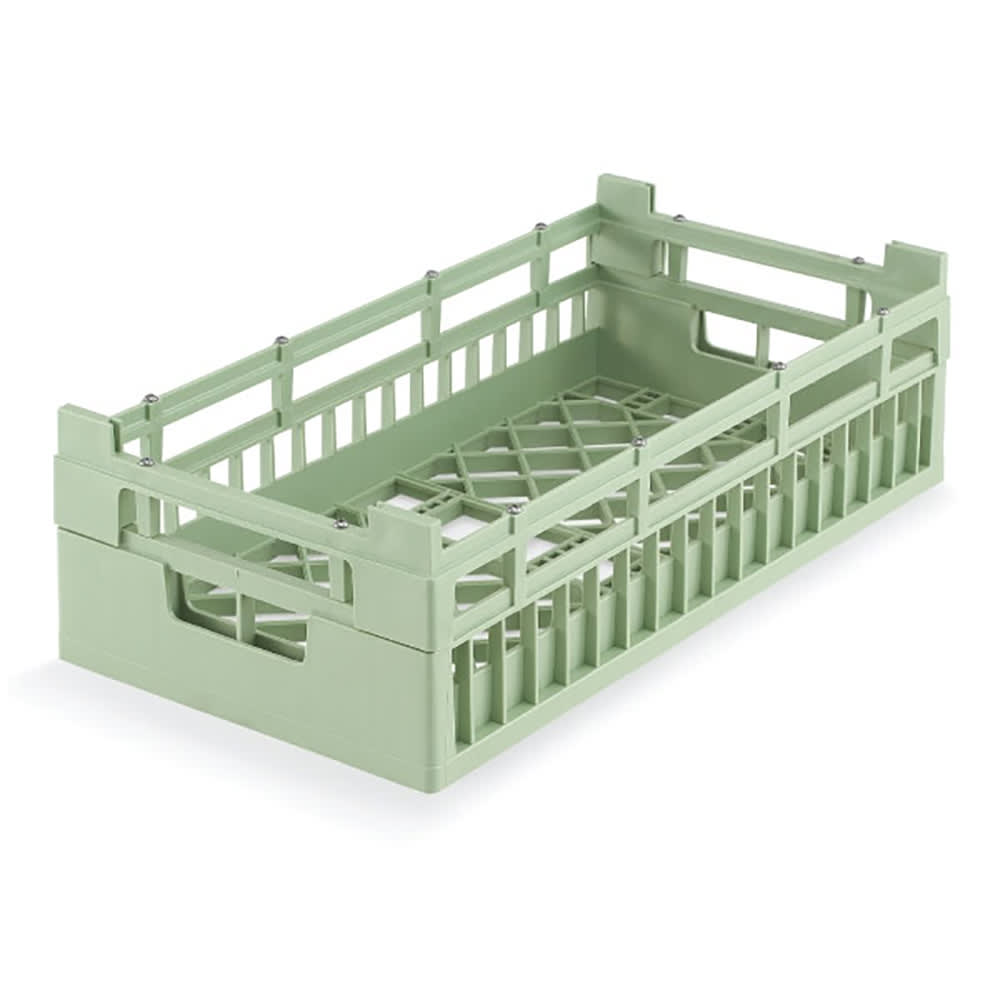 175-528011 Open Dishwasher Rack - Medium, Half-Size, Green