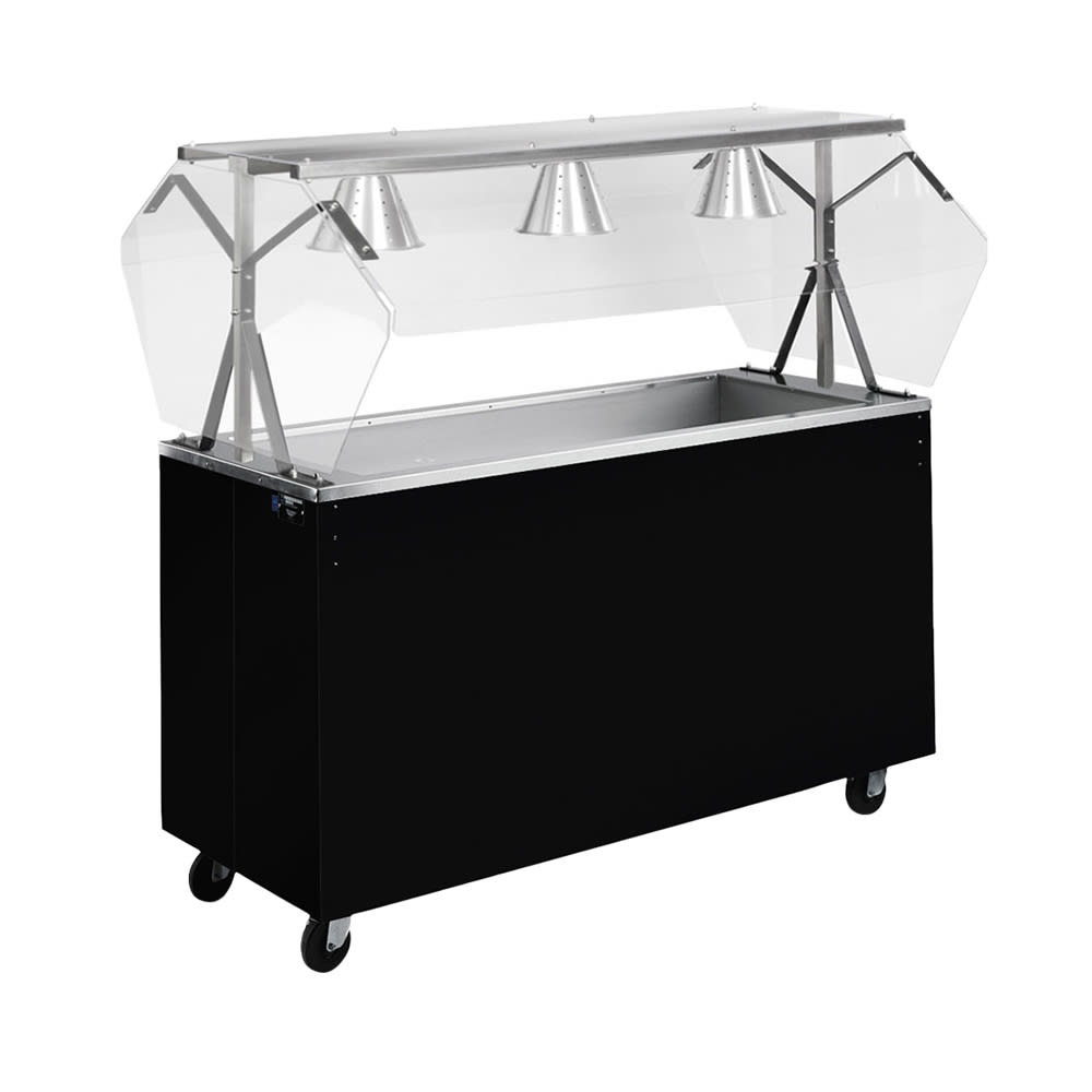 175-3871446 46" Affordable Portable™ Cold Food Bar - (3) Pan Capacity, Floor Model, Black