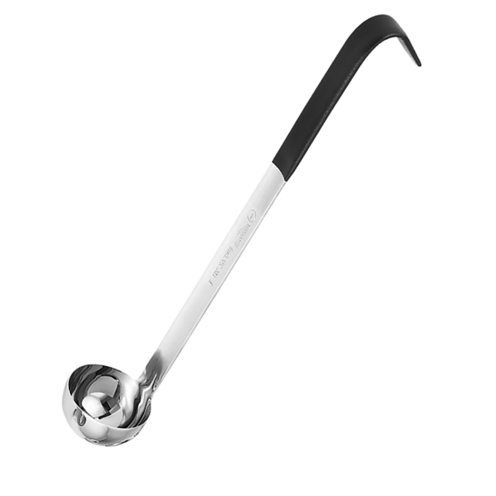175-4980120 1 oz Jacob's Pride® Collection Ladle - Stainless Steel, Black Kool-Touch® Handle