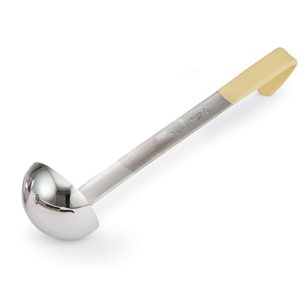 175-4980335 3 oz Jacob's Pride® Collection Ladle - Stainless Steel, Ivory Kool-Touch® Handle