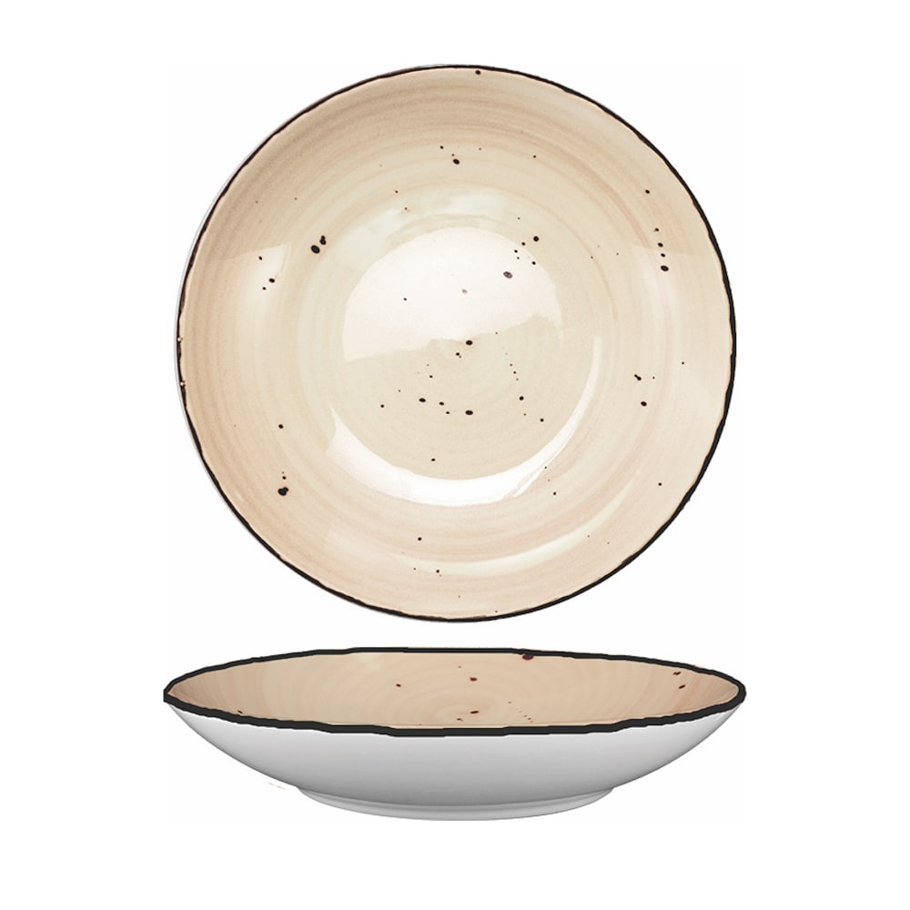 129-RT110WH 46 oz Round Rotana™ Pasta Bowl - Ceramic, Wheat
