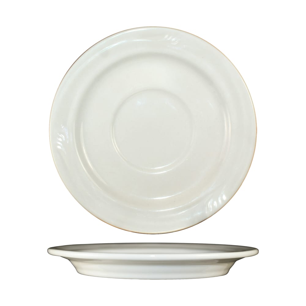129-NP2 5 3/8" Round Newport™ Saucer - Ceramic, American White