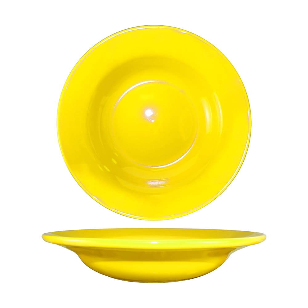 129-CA3Y 10 oz Round Cancun™ Soup Bowl - Ceramic, Yellow