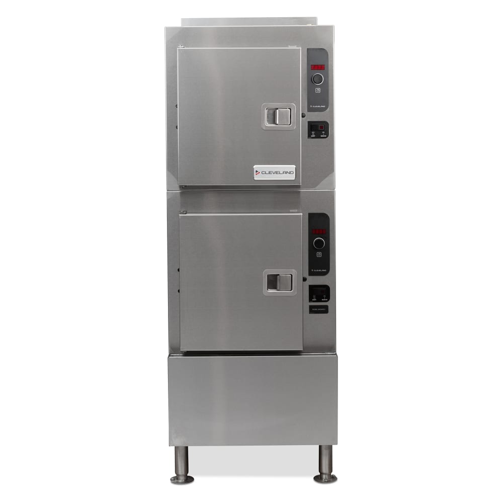 109-24CGA102ESNG (10) Pan Convection Steamer - Cabinet, Descaling Port, Natural Gas