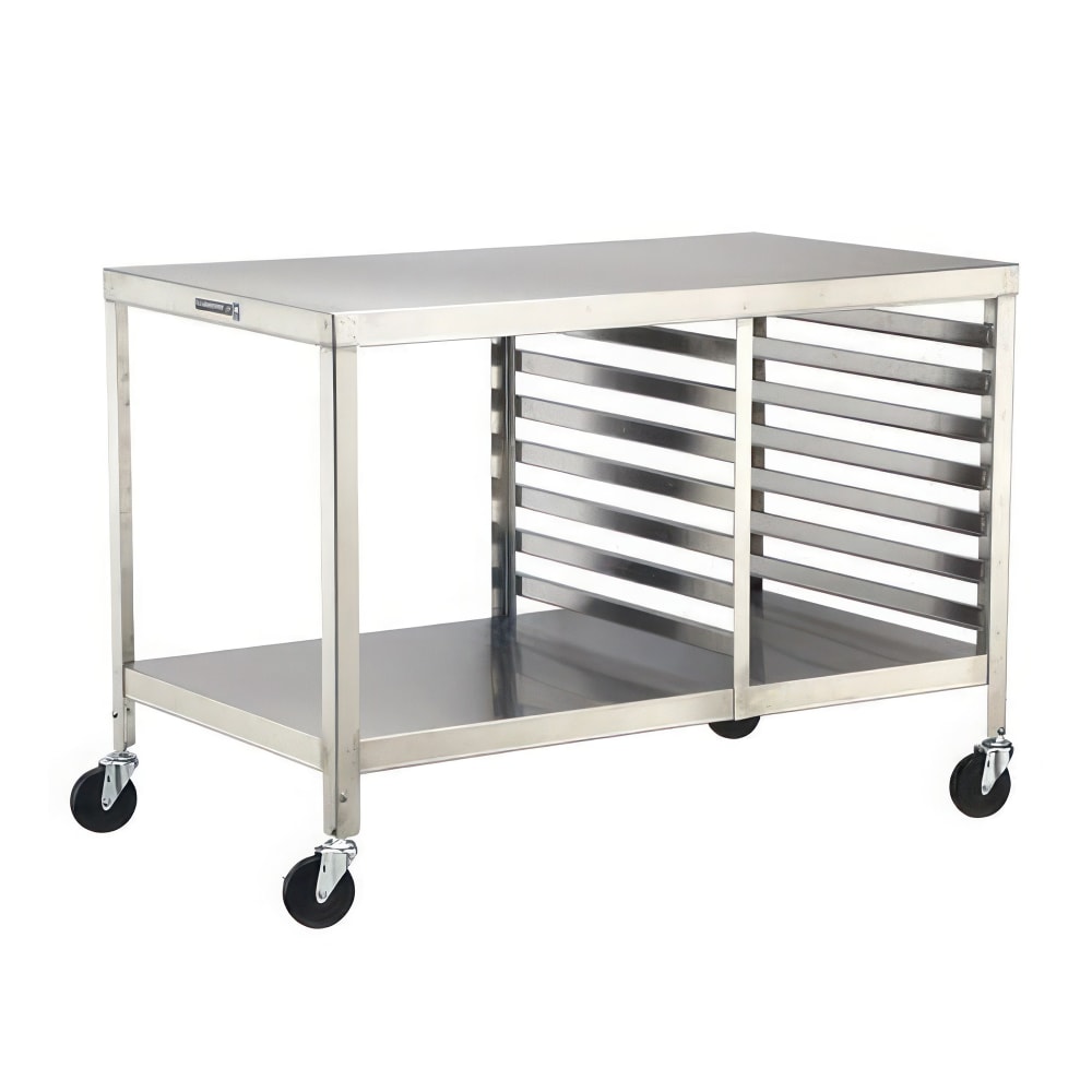 121-130 Portable Work Table w/ Bottom Shelf, (15) 18 x 26" Pan Capacity