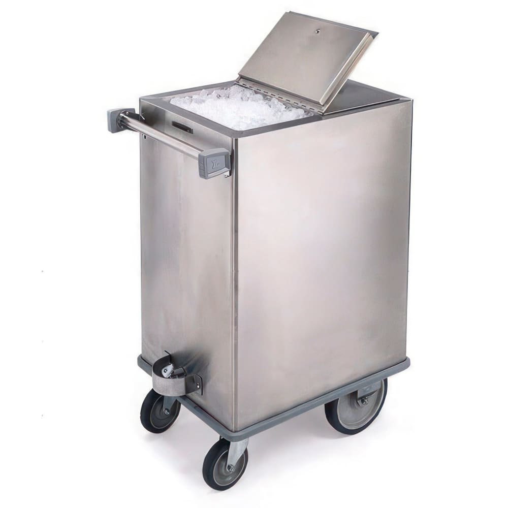 121-240 26 7/8" x 18 3/8" Drop In Ice Bin w/ 125 lb Capacity - Stainless