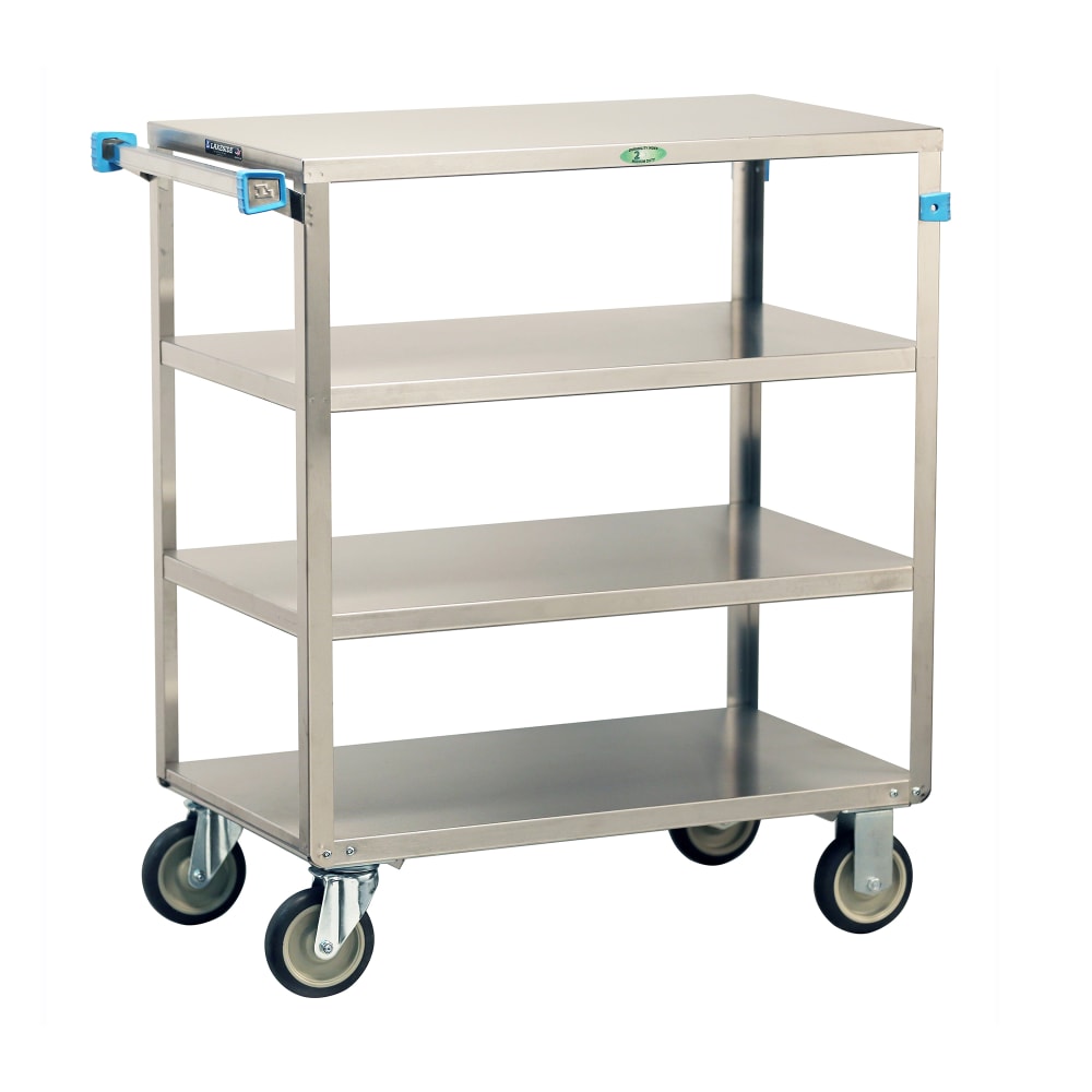 121-353 4 Level Stainless Utility Cart w/ 500 lb Capacity, Flat Ledges