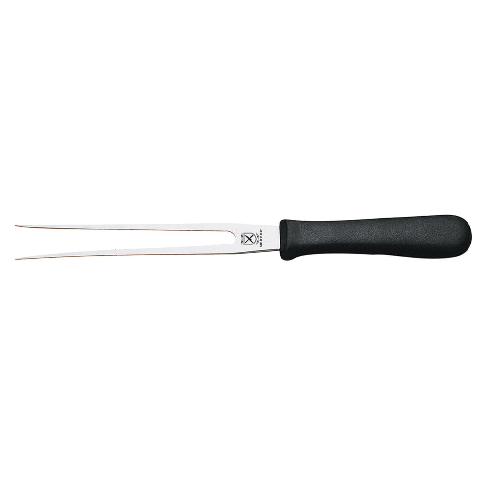132-M14007 7" Carving Fork w/ Black Polypropylene Handle, High Carbon Japanese Steel