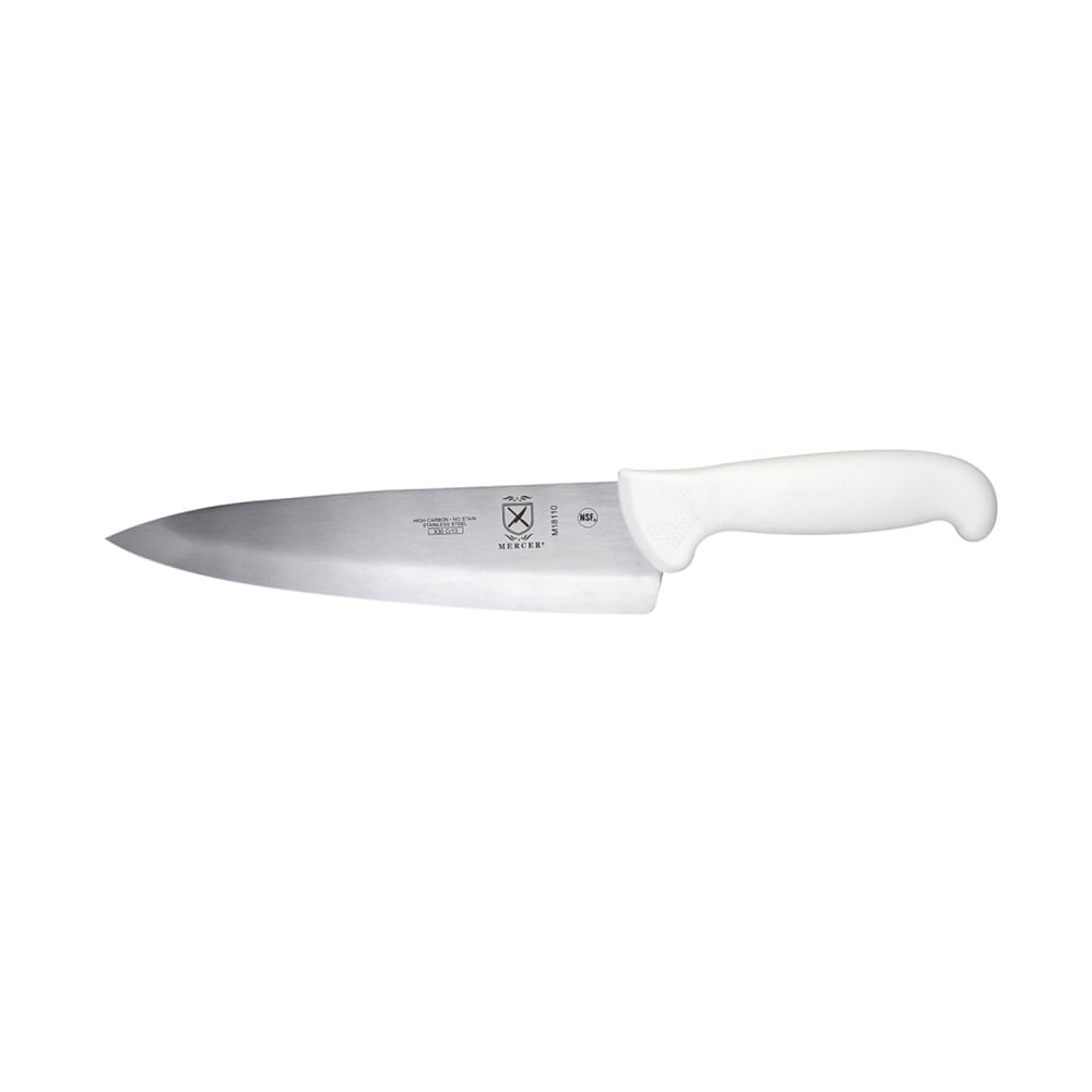132-M18110 8" Chef's Knife w/ White Polypropylene Handle, High Carbon Japanese Steel