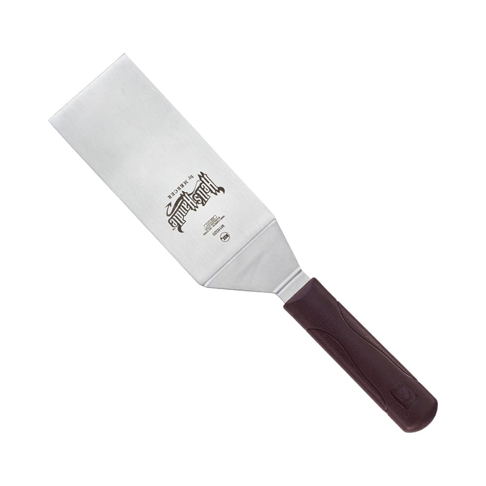 132-M18320 6" x 3" Turner w/ Red Nylon Handle, Stainless Steel