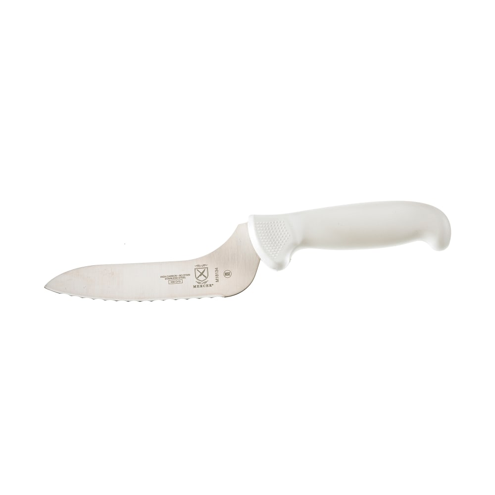 132-M18134 6" Bread Knife w/ White Polypropylene Handle, High Carbon Japanese Steel