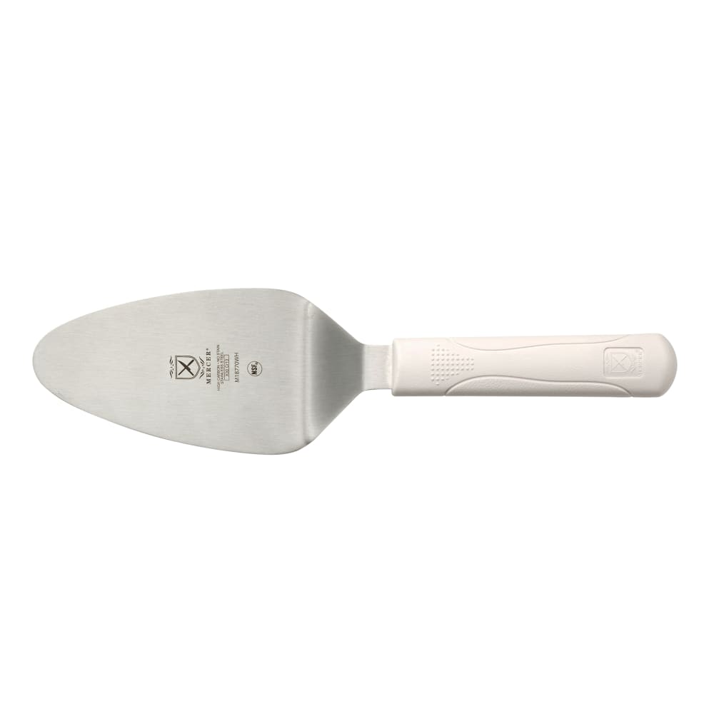 132-M18770WH 11" Pie Knife w/ White Polypropylene Handle, High Carbon Japanese Steel