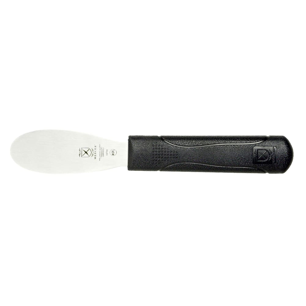 132-M18790 3 1/2" Sandwich Spreader w/ Black Polypropylene Handle, High Carbon Japanese Stee...