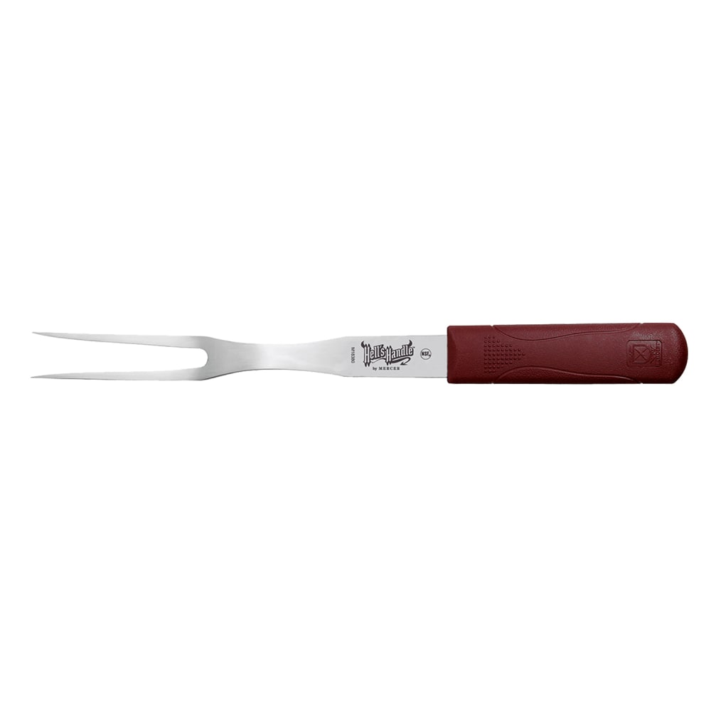132-M18380 8" Carving Fork w/ Red Nylon Handle, Stainless Steel