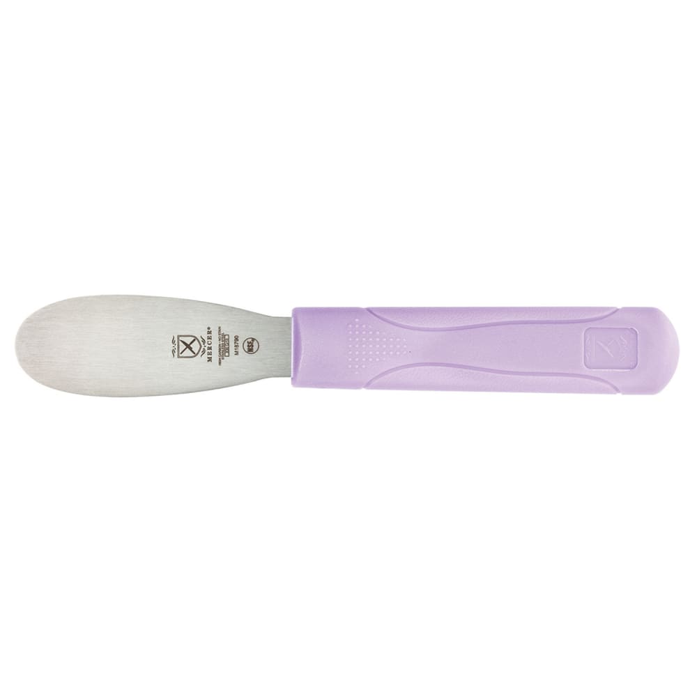 132-M18790PU 3 1/2" Sandwich Spreader w/ Purple Polypropylene Handle, High Carbon Japanese S...