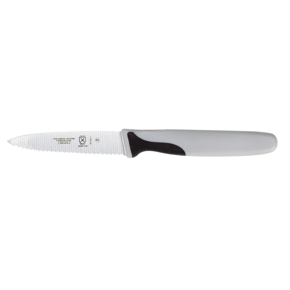 132-M19901 3" Paring Knife w/ Gray Santoprene®/Polypropylene Handle, High Carbon Japanese St...