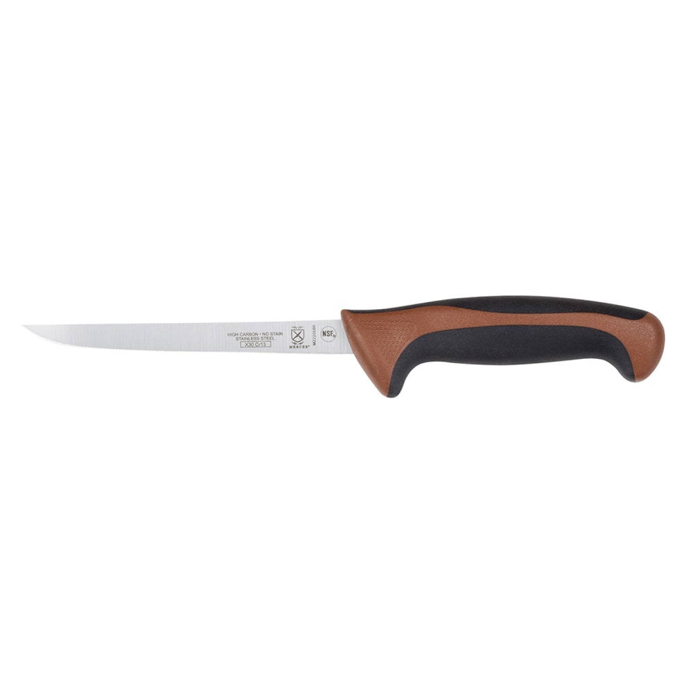 132-M22206BR 6" Boning Knife w/ Brown Santoprene®/Polypropylene Handle, High Carbon Japanese...