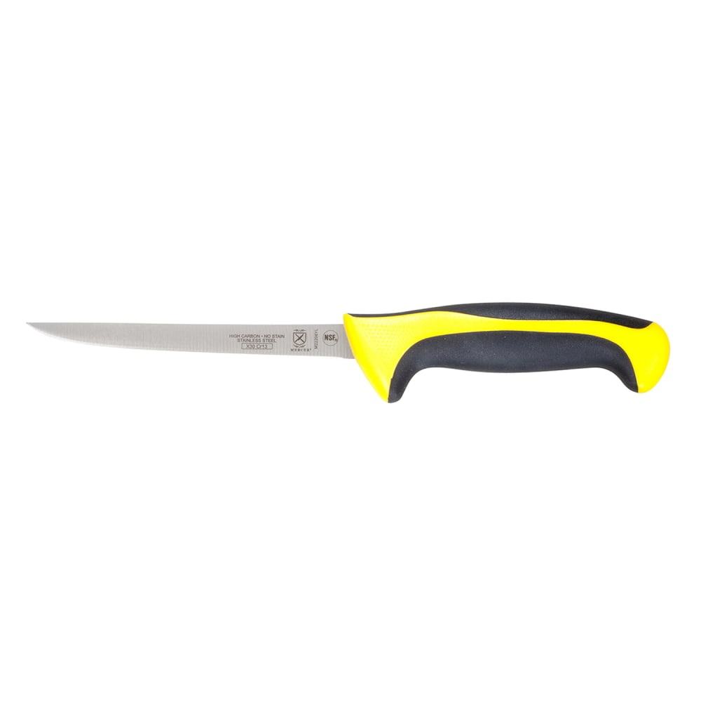 132-M22206YL 6" Boning Knife w/ Yellow Santoprene®/Polypropylene Handle, High Carbon Japanes...