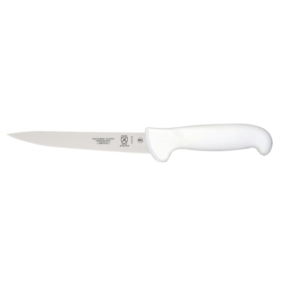 132-M18160 7" Fillet Knife w/ White Polypropylene Handle, High Carbon Japanese Steel