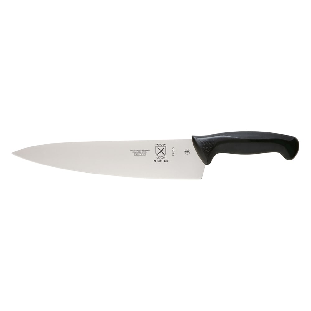 132-M22610 10" Chef's Knife w/ Black Santoprene®/Polypropylene Handle, High Carbon Japa...