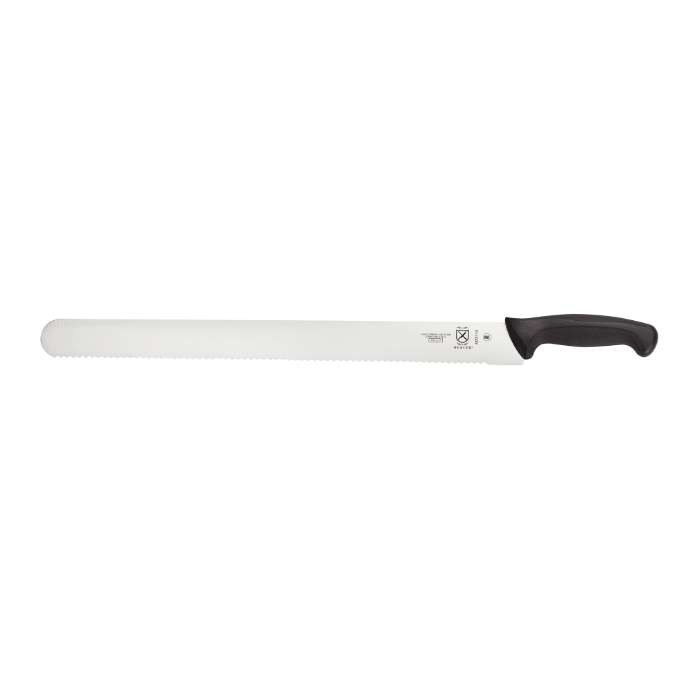 132-M23114 18" Cake Knife w/ Black Santoprene®/Polypropylene Handle, High Carbon Japanese St...